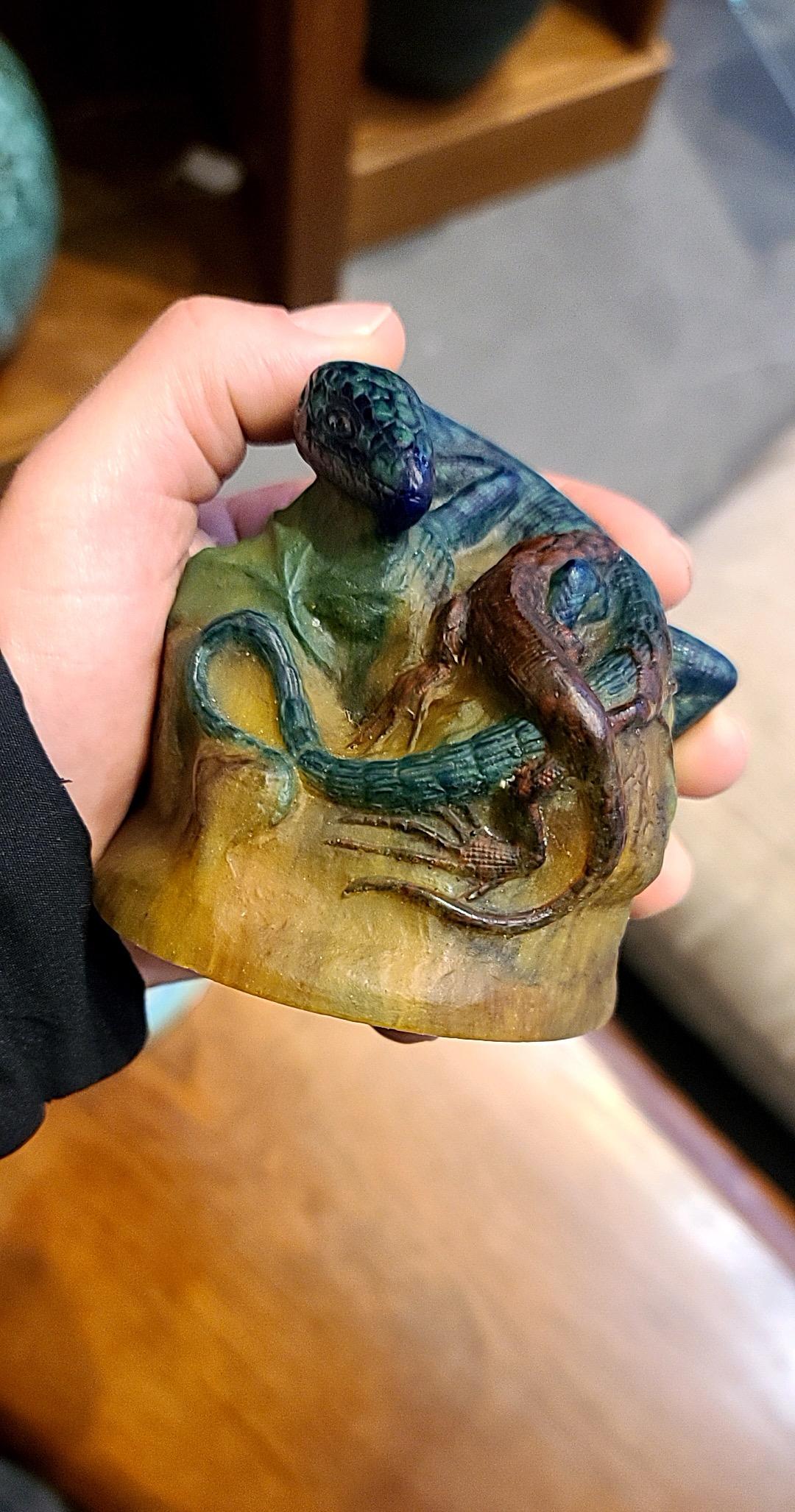 A Very Rare A.Walter and H.Bergé Pâte-De-Verre 