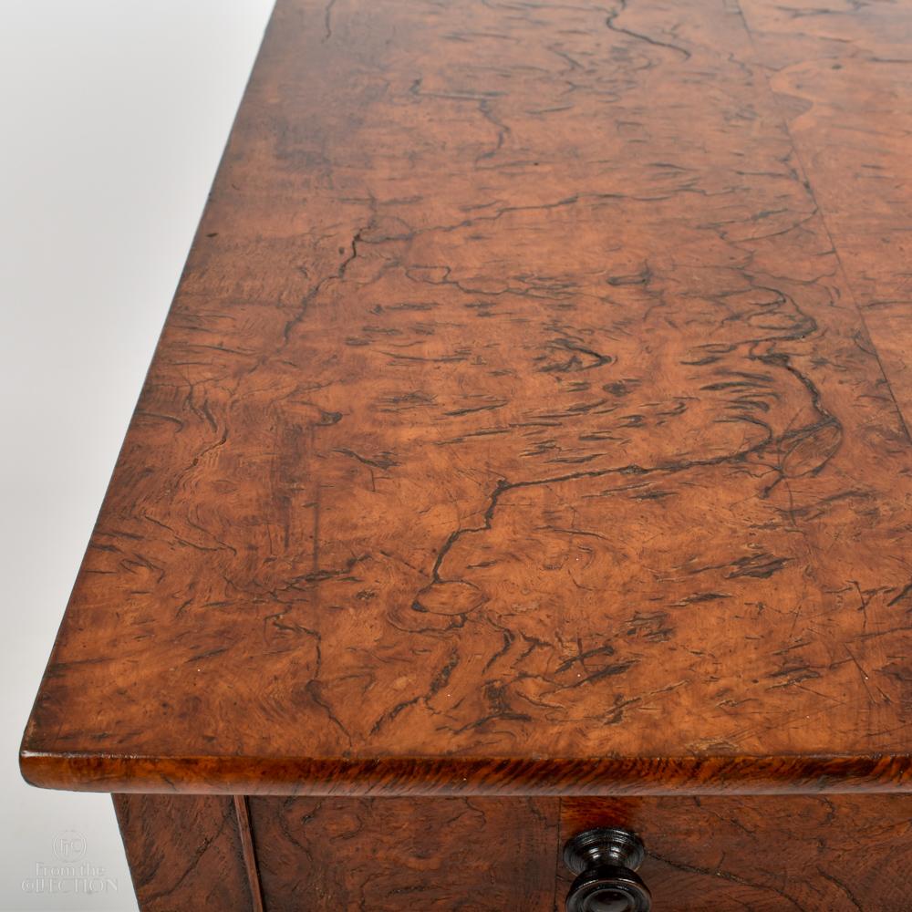 Very Rare Burr Elm Single Drawer Occasional Table, circa 1760 For Sale 3