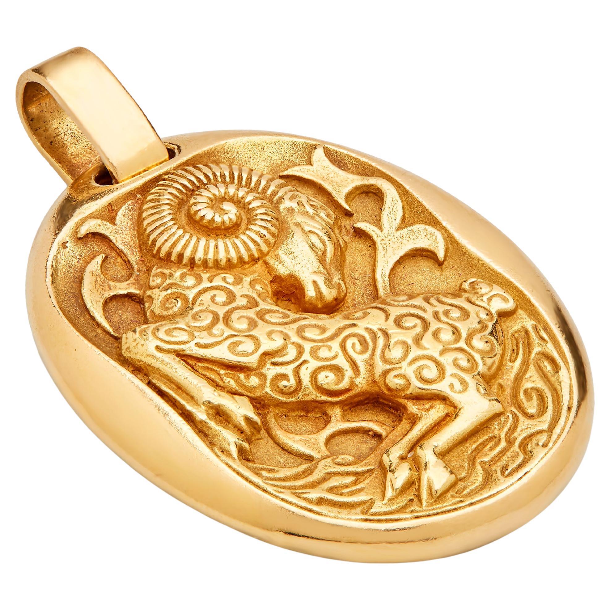Un rarissimo ciondolo Cartier An "Airies" Zodiac in vendita