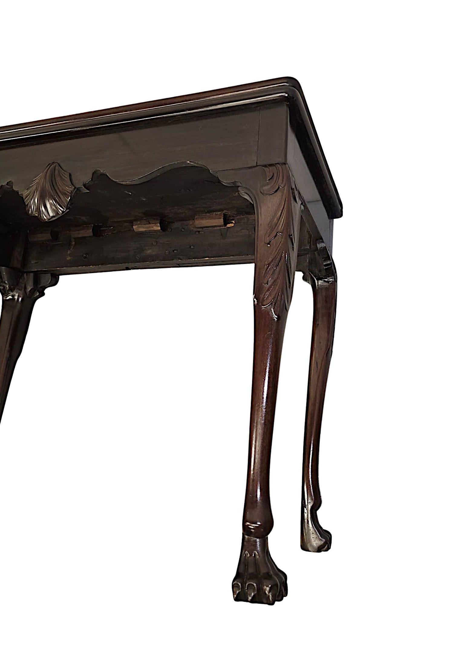 Très rare table de jeux irlandaise à feuilles tournées du début du 19e siècle en vente 8