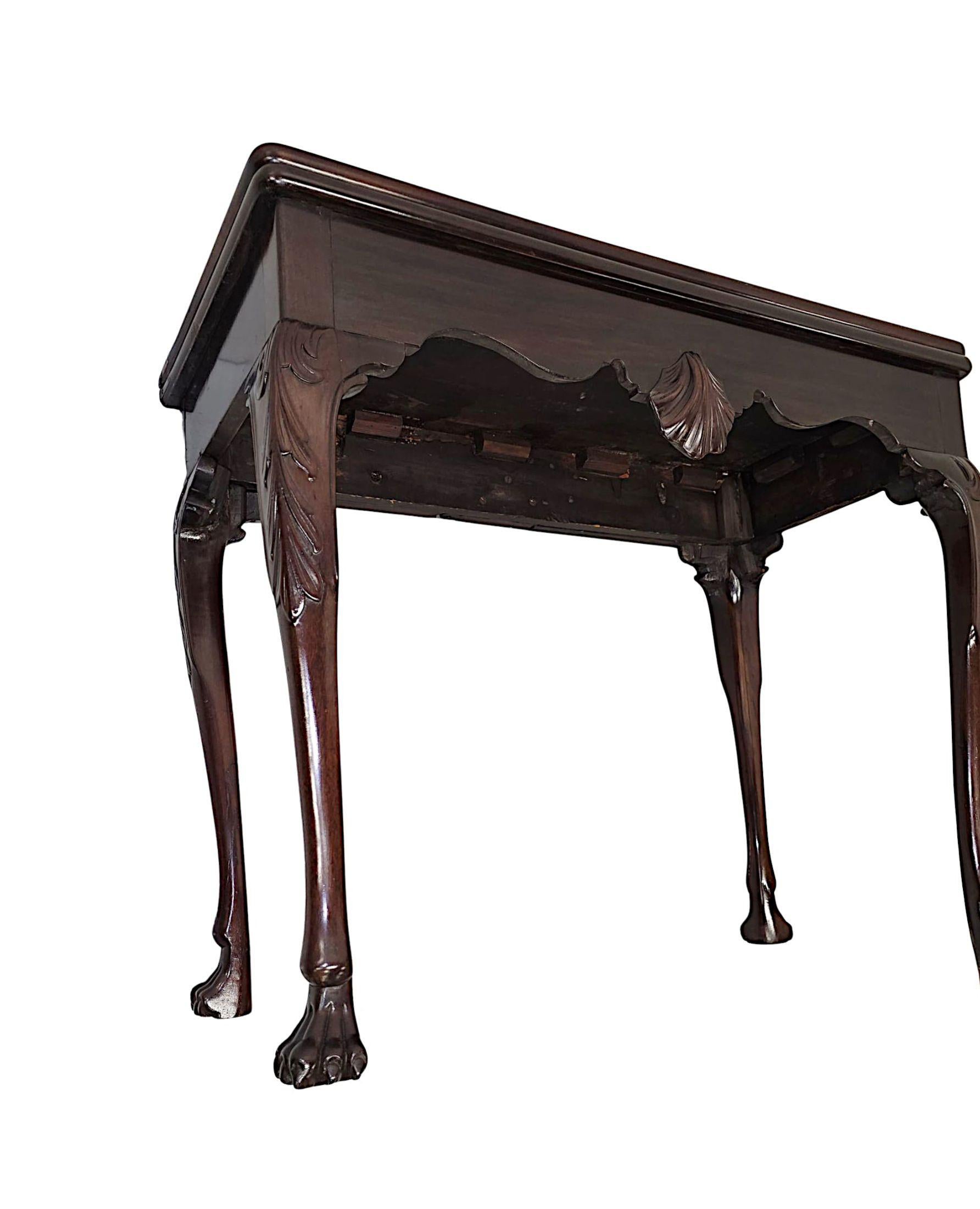 Très rare table de jeux irlandaise à feuilles tournées du début du 19e siècle en vente 10