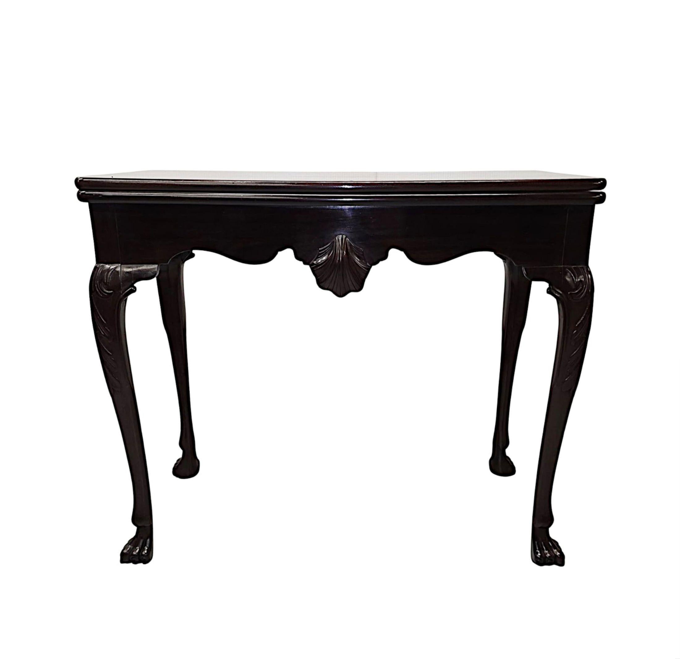 XIXe siècle Très rare table de jeux irlandaise à feuilles tournées du début du 19e siècle en vente
