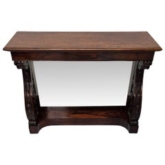 A Very Rare Early 19th Century Mirror Back Console Table