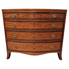  A Very Rare Early 19th Century Regency Bowfronted Chest of Drawers