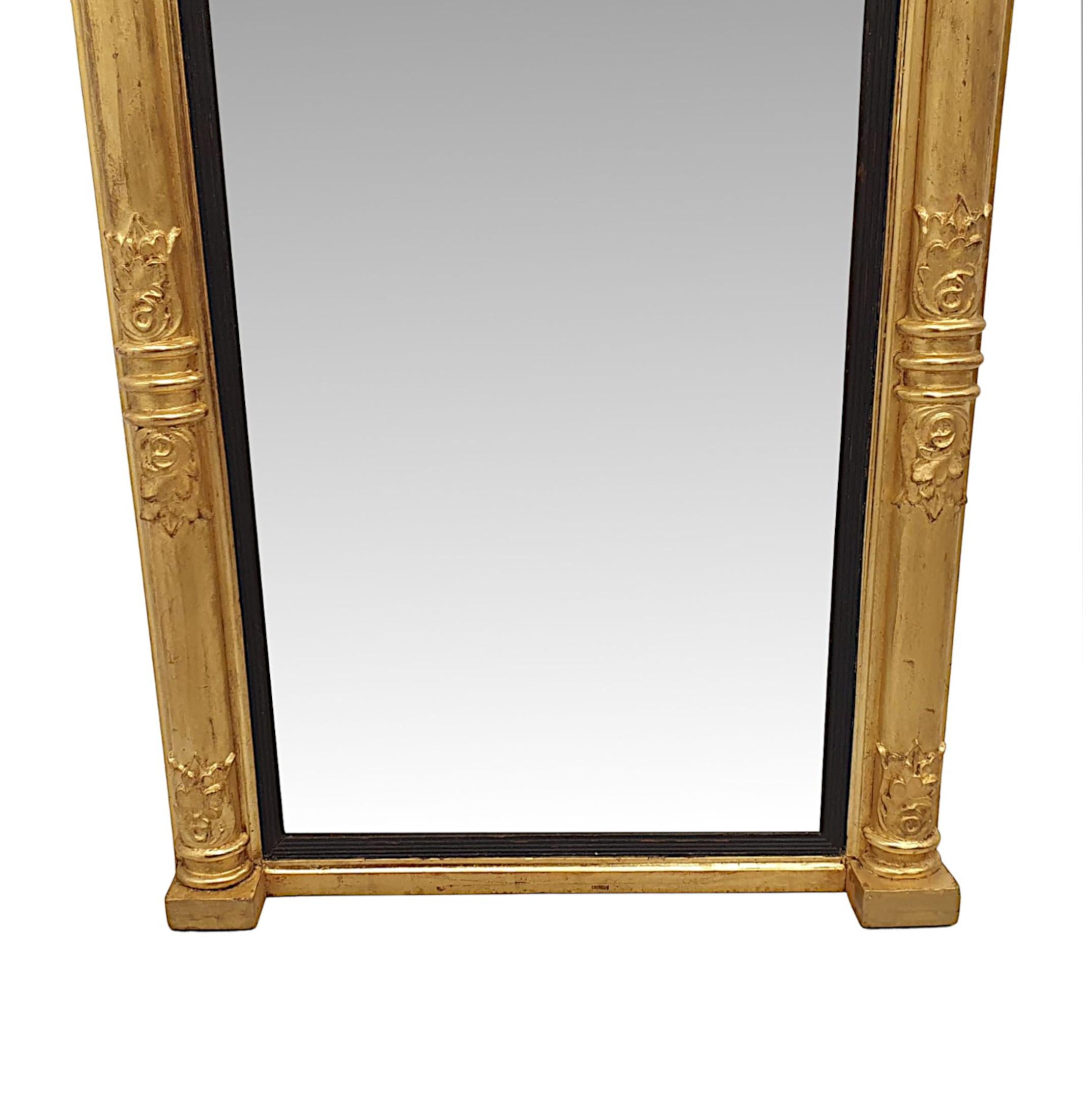 William IV A Very Rare Early 19th Century WillIam IV Giltwood Pier Mirror For Sale