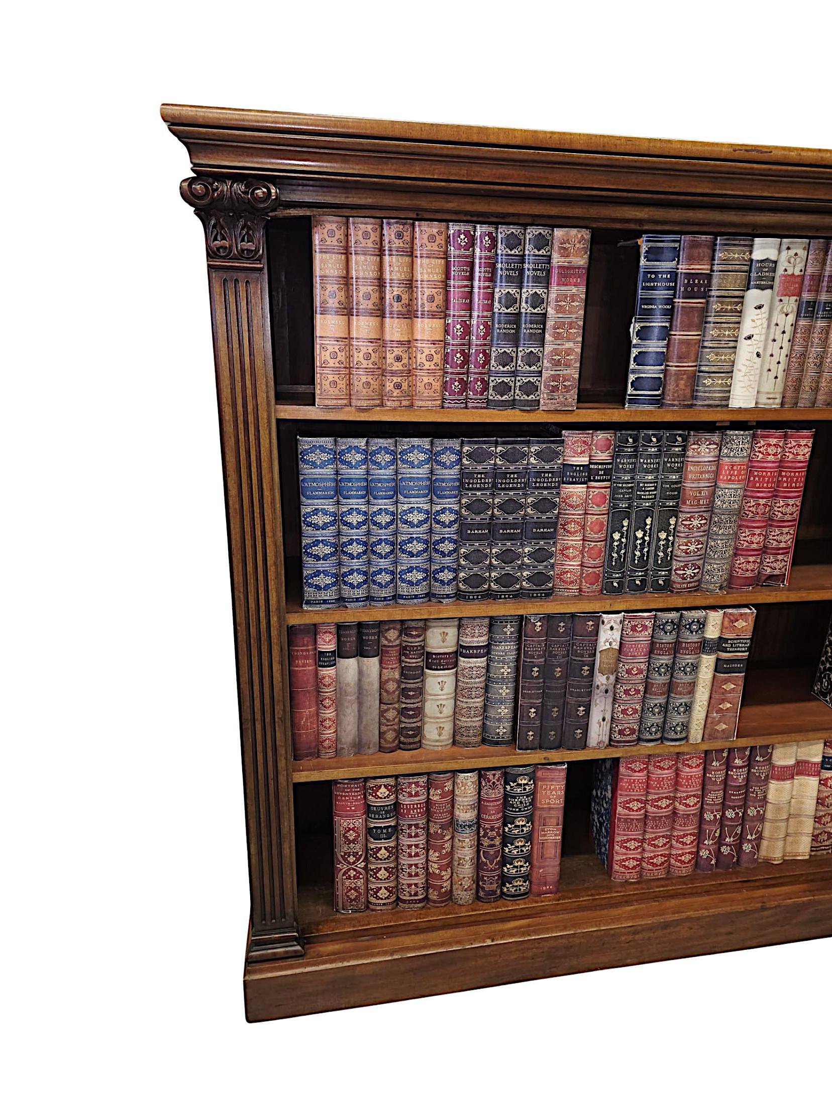 Acajou Très rare grande bibliothèque ouverte du début du 19ème siècle de William IV en vente