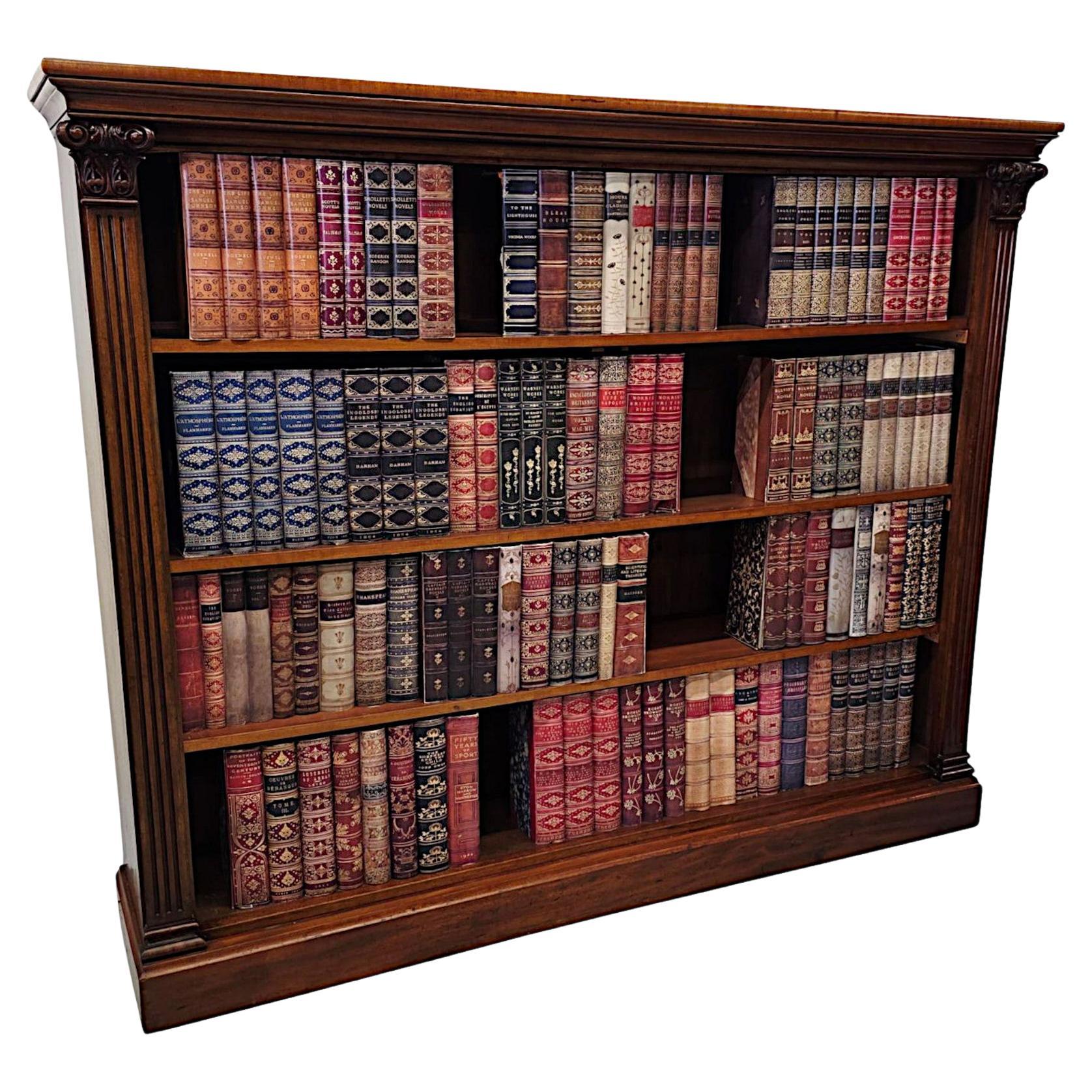 A Very Rare Early 19th Century William IV Large Open Bookcase