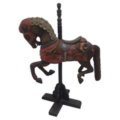 A Very Rare Early 20th Century Carousel Horse Mounted on Stand
