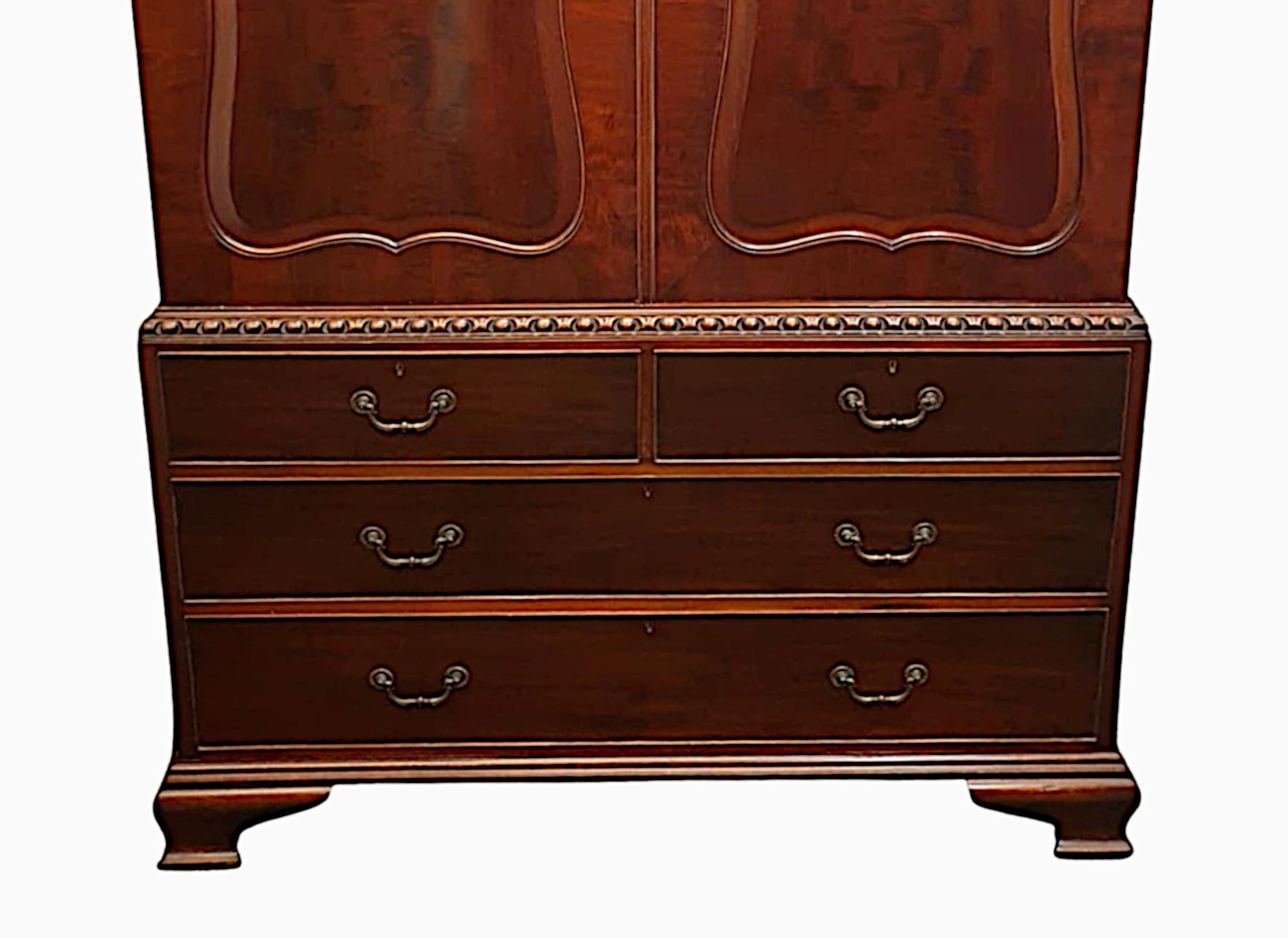 English Very Rare Edwardian Gentleman's Wardrobe For Sale