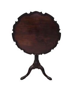 A Very Rare Georgian Irish Flip Top Occasional Table with Pie Crust Top