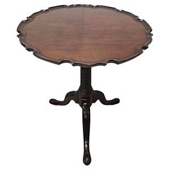 A Very Rare Georgian Irish Flip Top Occasional Table with Pie Crust Top
