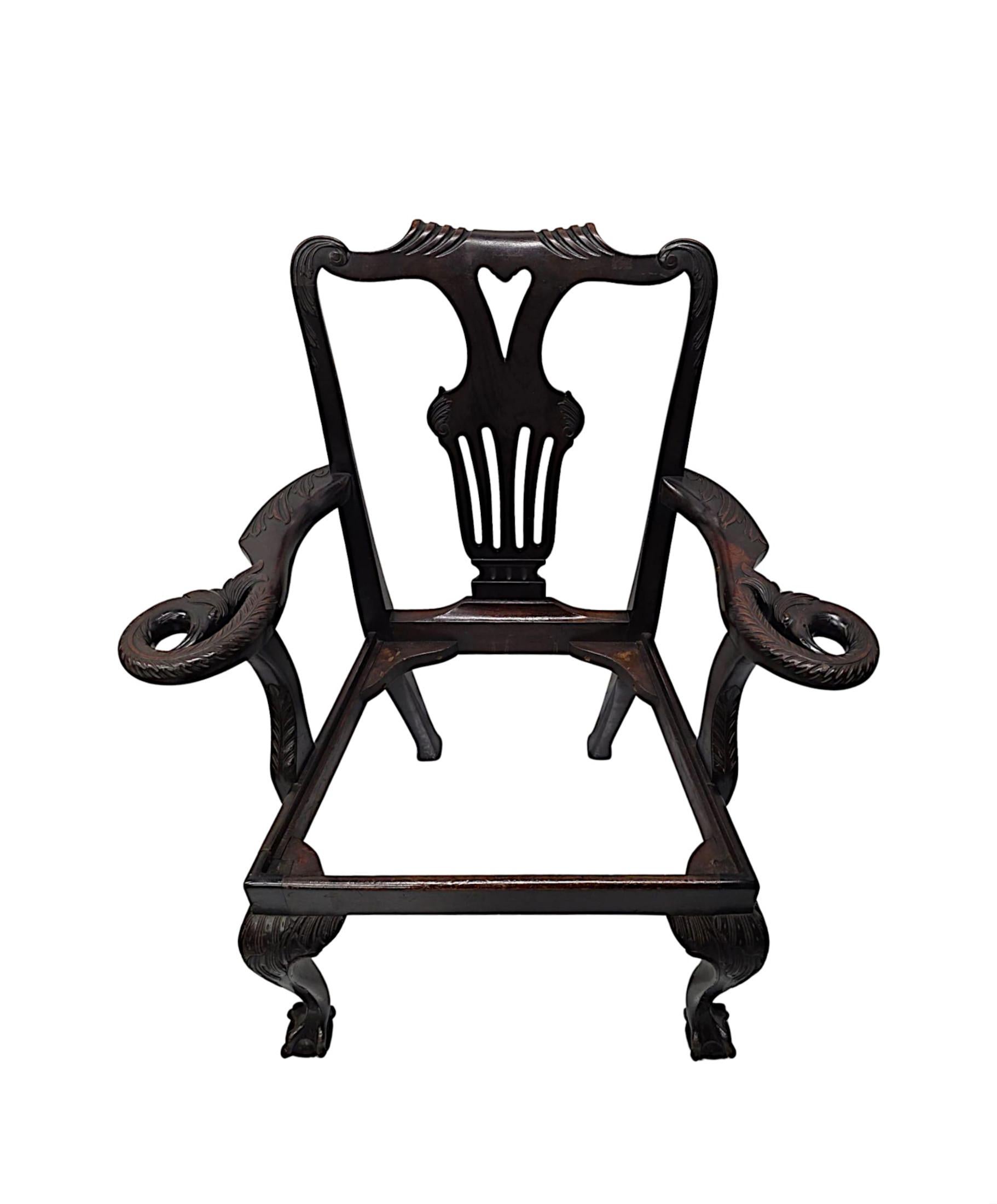 A Very Rare Irish 19th Century Armchair Attributed to 'Butlers' of Dublin For Sale 4