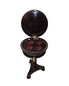 A Very Rare Irish William IV Tea Poy Attributed To 'Strahan' of Dublin