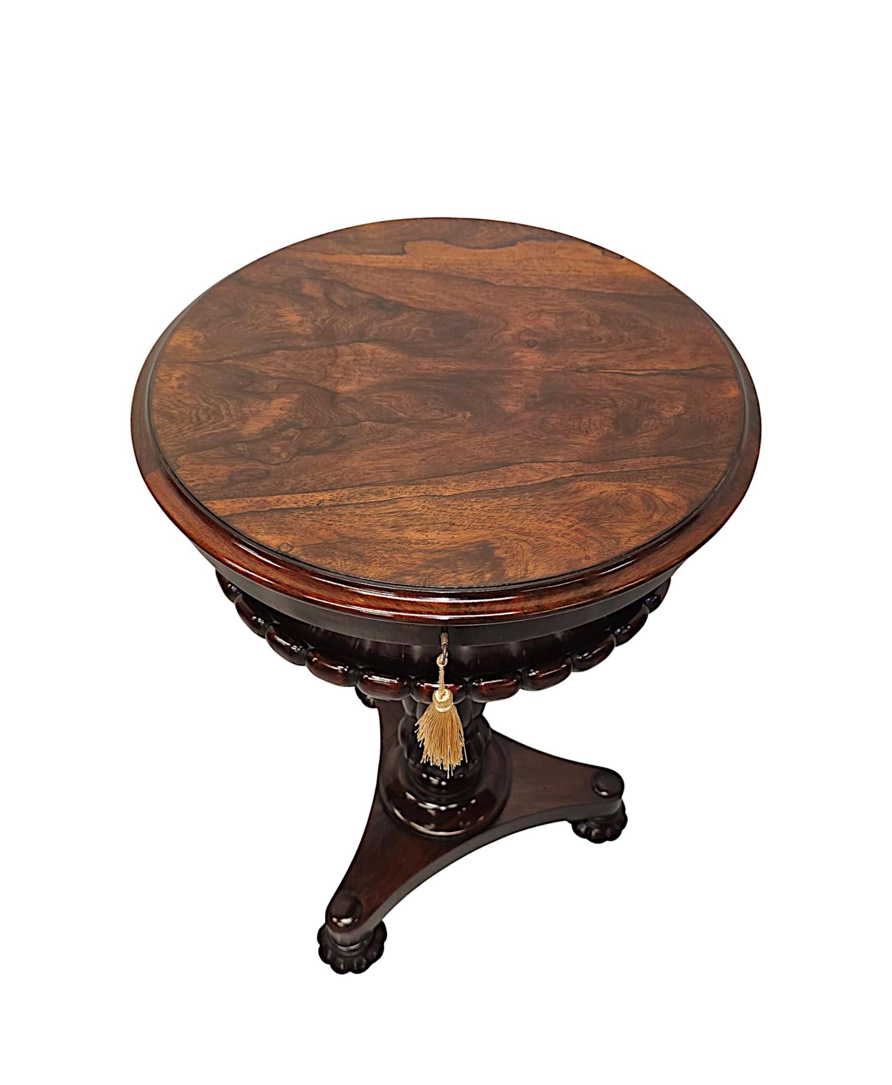 19th Century A Very Rare Irish William IV Tea Poy Attributed To 'Strahan' of Dublin For Sale