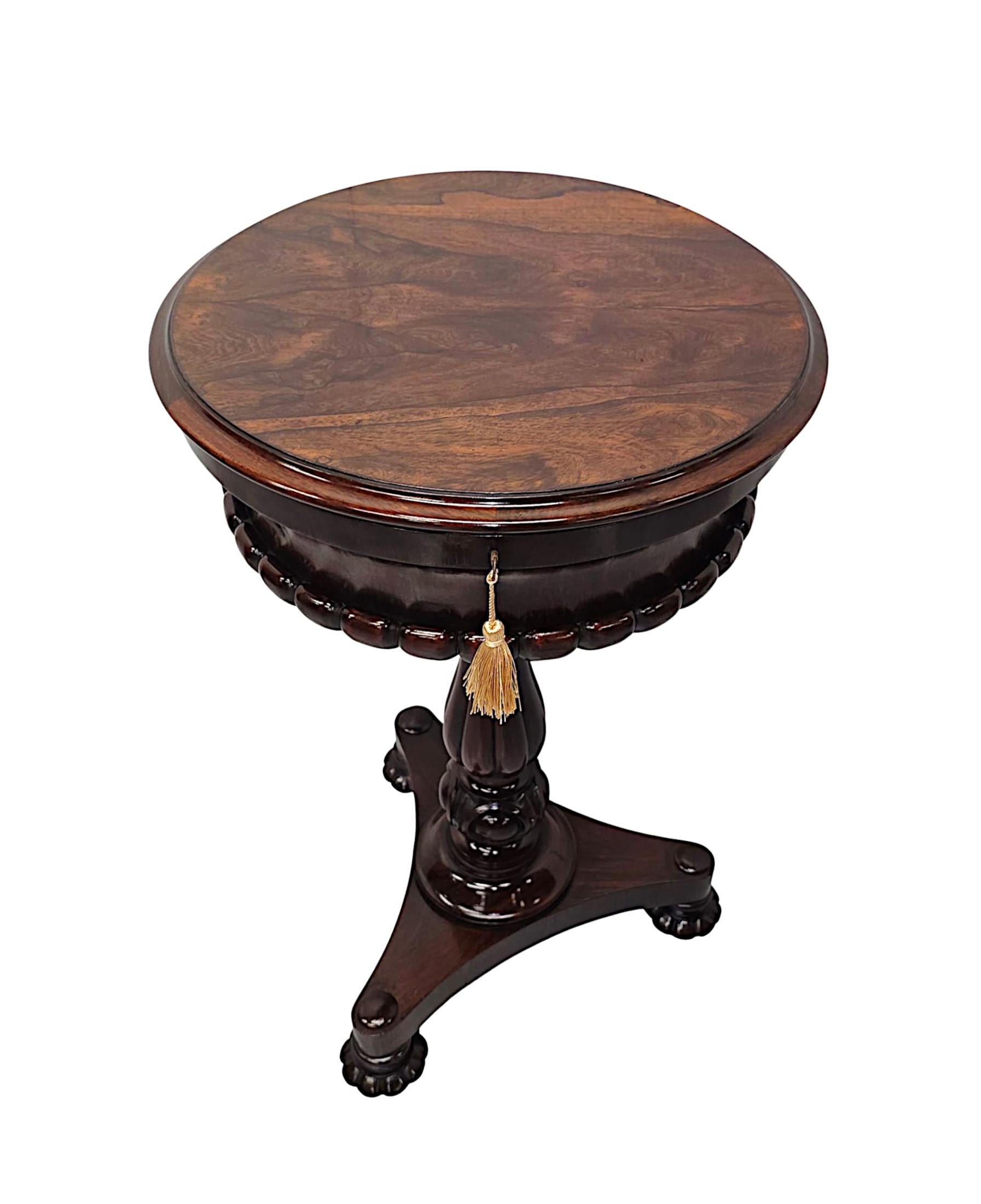 A Very Rare Irish William IV Tea Poy Attributed To 'Strahan' of Dublin For Sale 1