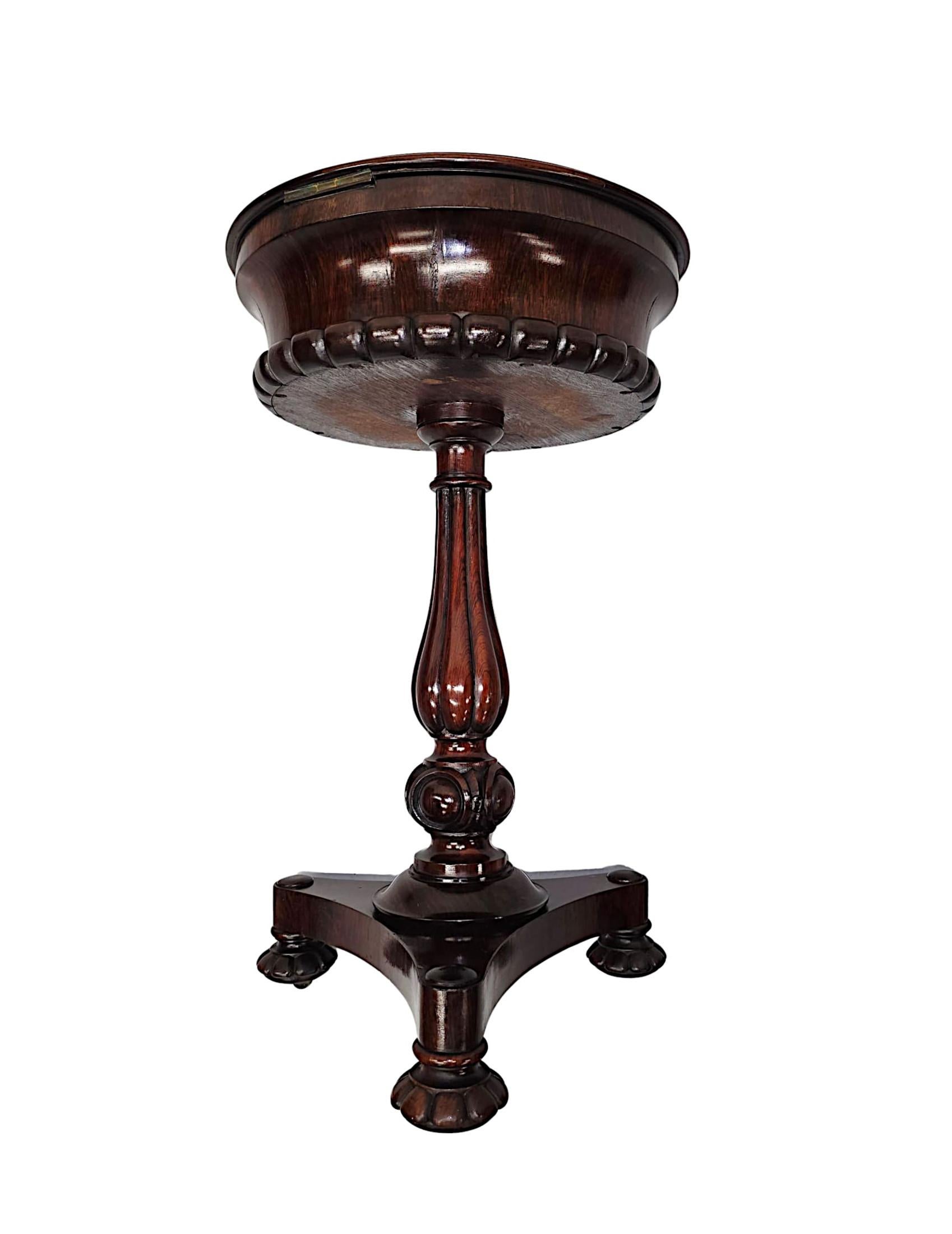 A Very Rare Irish William IV Tea Poy Attributed To 'Strahan' of Dublin For Sale 3