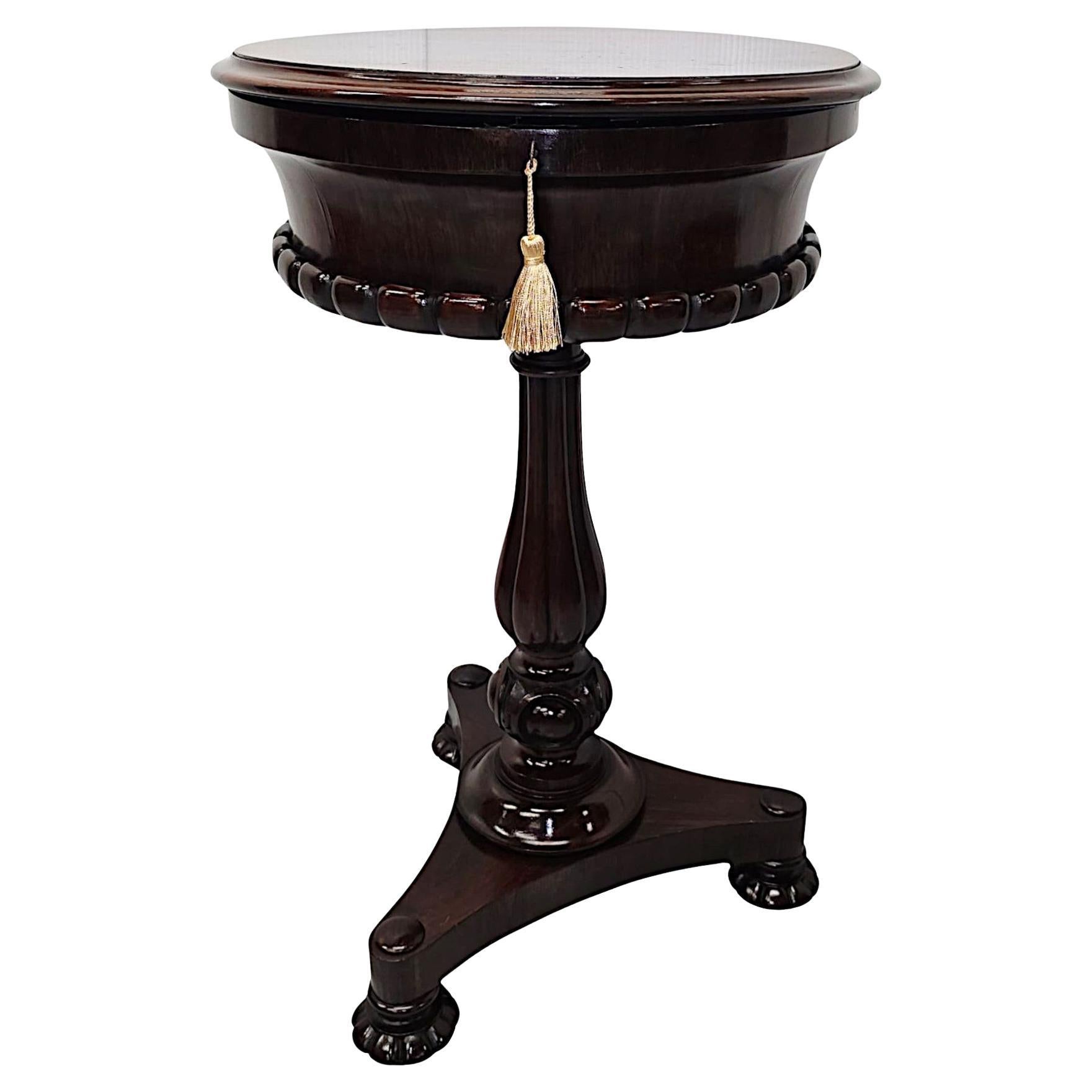 A Very Rare Irish William IV Tea Poy Attributed To 'Strahan' of Dublin For Sale