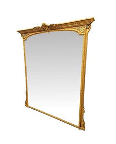 Eine sehr seltene große 19. Jahrhundert irischen Landhaus Giltwood Overmantel Spiegel