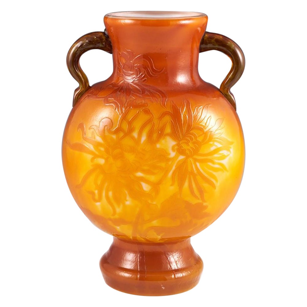 Un grand et très rare vase en galuchat ancien, 1890-94