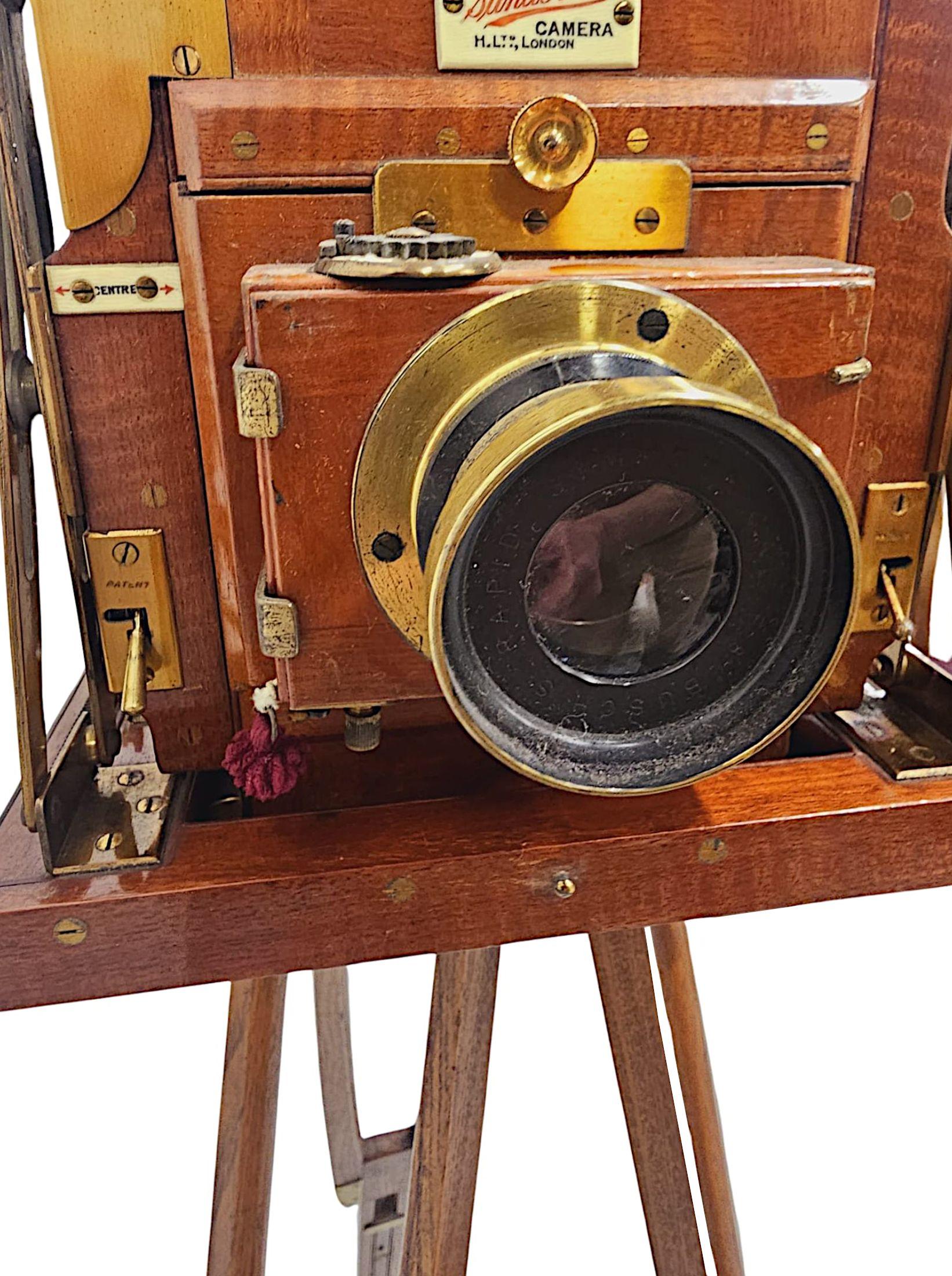 Très rare appareil photo à plaque Sanderson de la fin du 19e siècle en vente 1