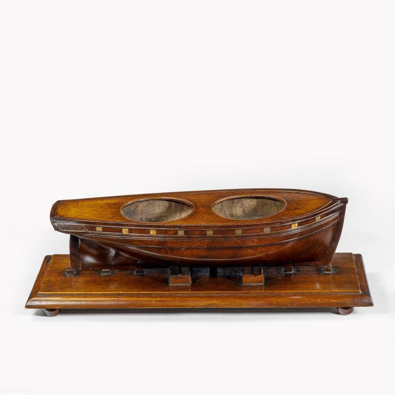 Very Rare Late Georgian Mahogany Novelty Decanter Stand For Sale 8