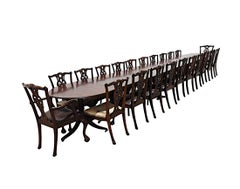 A Very Rare Massive 19th Century Country House Extendable Dining Table