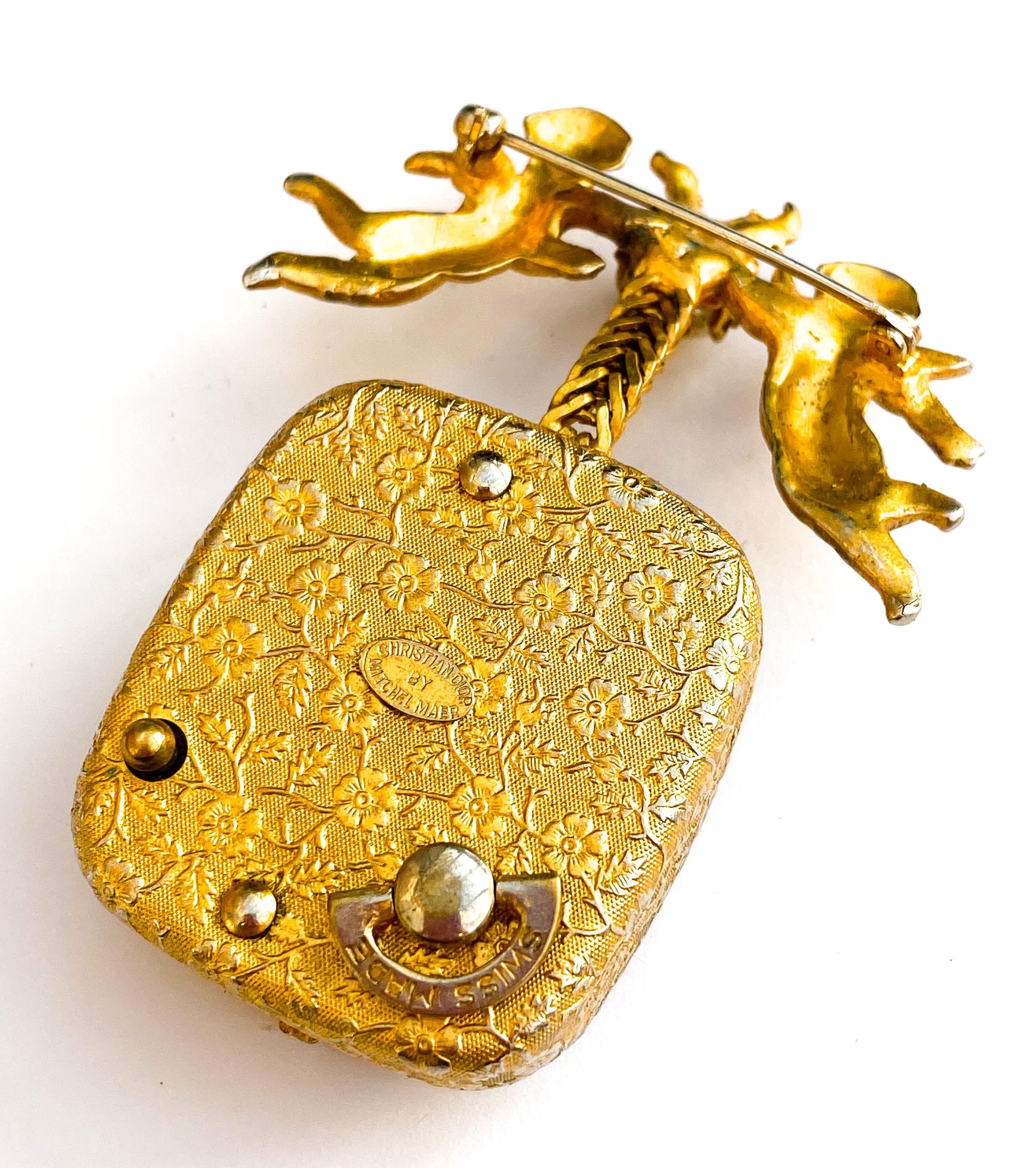 A very rare 'musical box' pendant brooch, Christian Dior by Mitchel Maer, c1954. 6