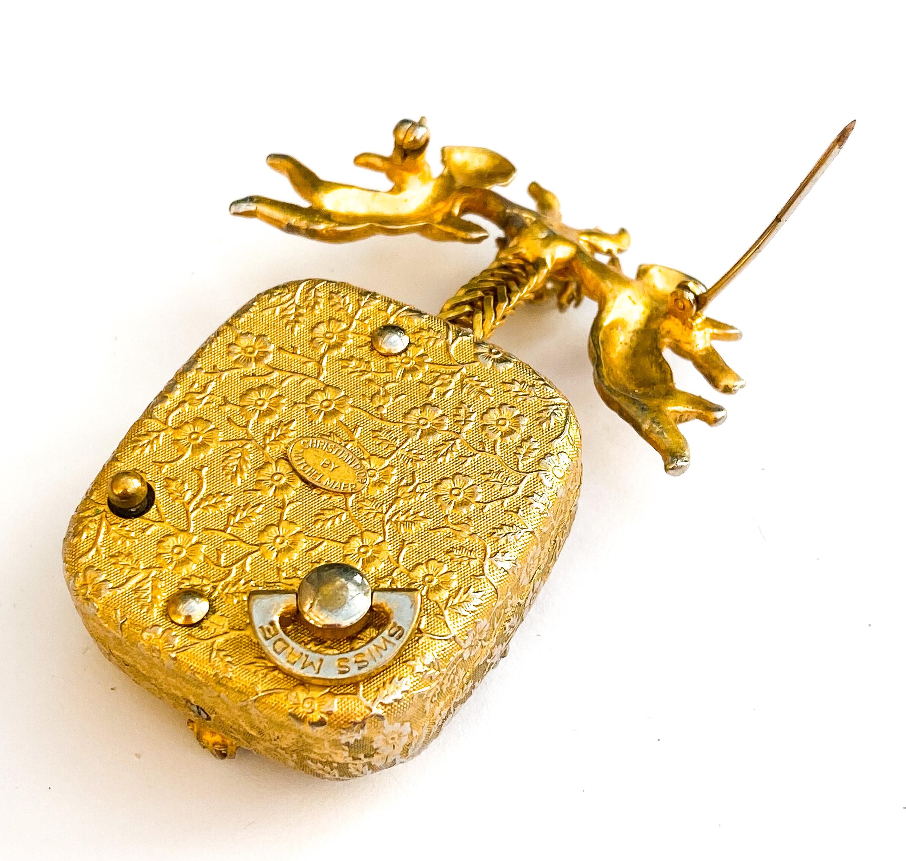Baroque A very rare 'musical box' pendant brooch, Christian Dior by Mitchel Maer, c1954.