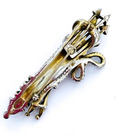 A very rare ornate 'quiver' brooch, Christian Dior by Mitchel Maer, early 1950s