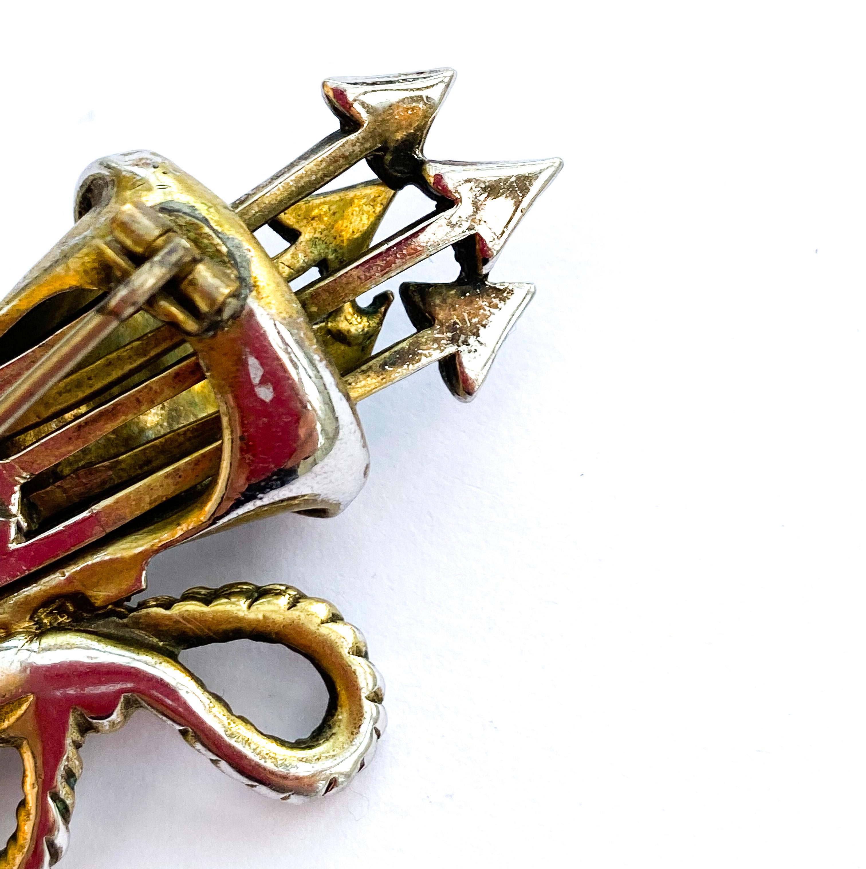 A very rare ornate 'quiver' brooch, Christian Dior by Mitchel Maer, early 1950s For Sale 2