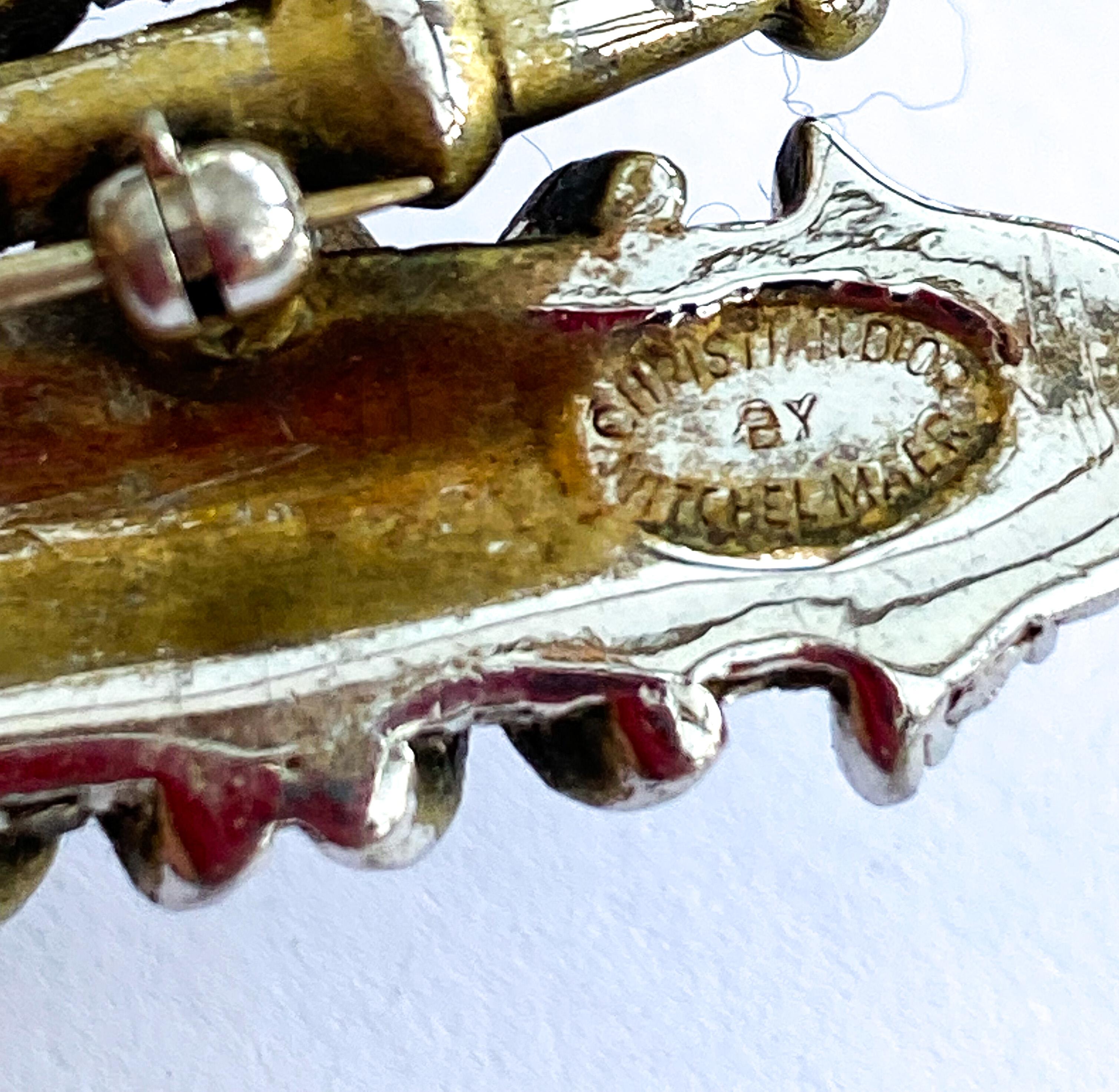 A very rare ornate 'quiver' brooch, Christian Dior by Mitchel Maer, early 1950s For Sale 3