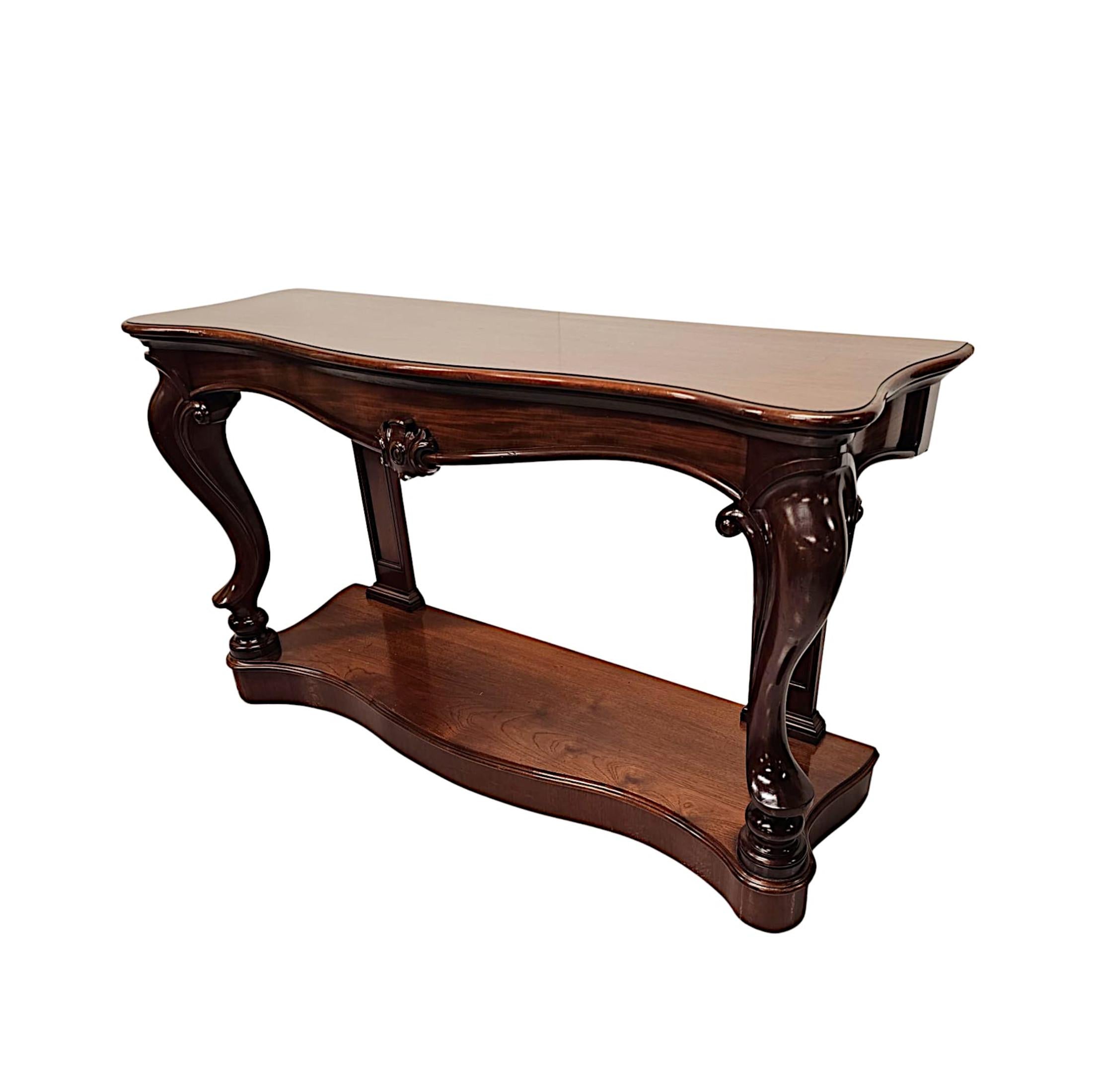 English A Pair of 19th Century Cabriole Leg Console Tables For Sale