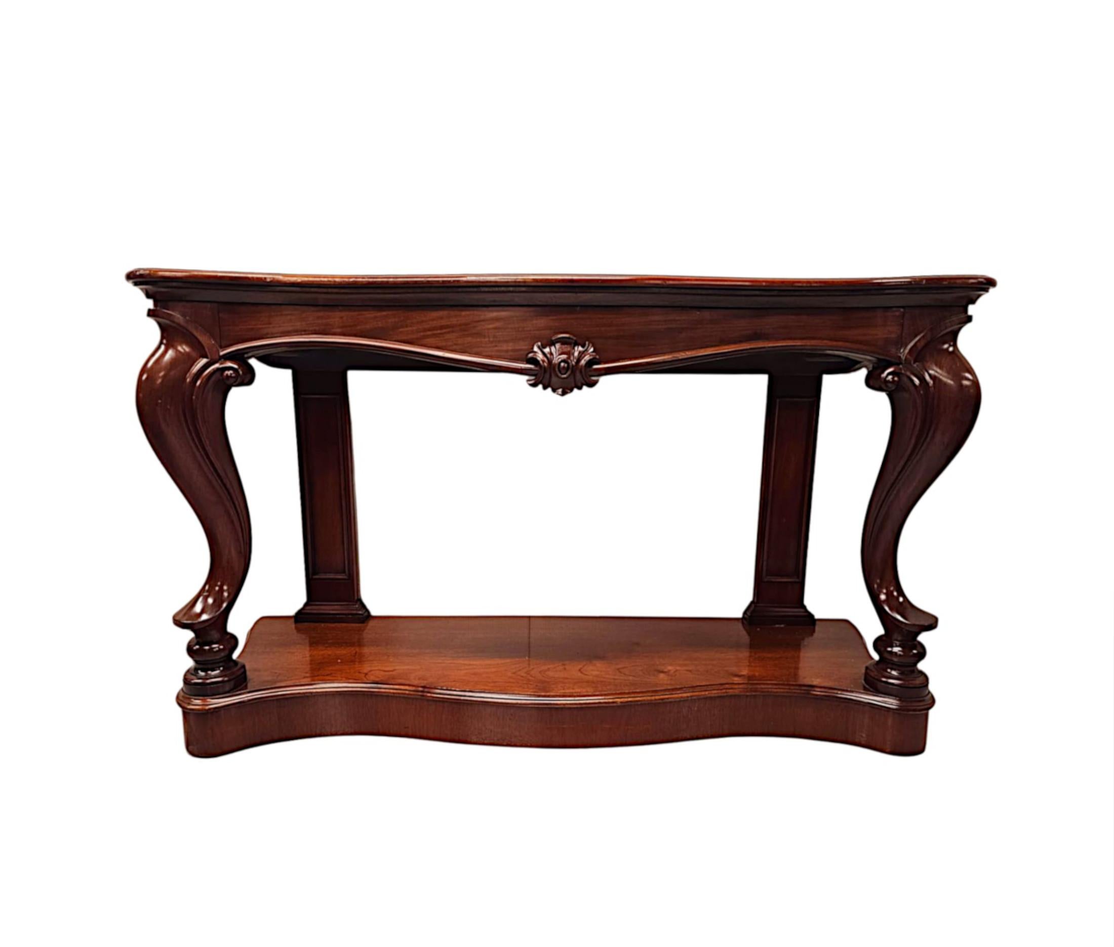 A Pair of 19th Century Cabriole Leg Console Tables In Good Condition For Sale In Dublin, IE