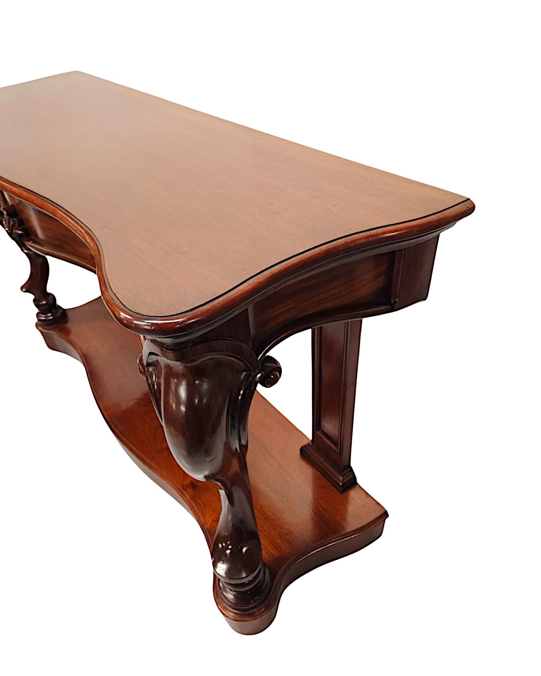 A Pair of 19th Century Cabriole Leg Console Tables For Sale 1
