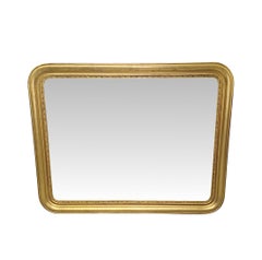 A Very Rare Pair of 19th Century Elegantly Simple Giltwood Mirrors