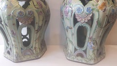 Very Rare Pair of 19th Century English Ironstone Garden Seats
