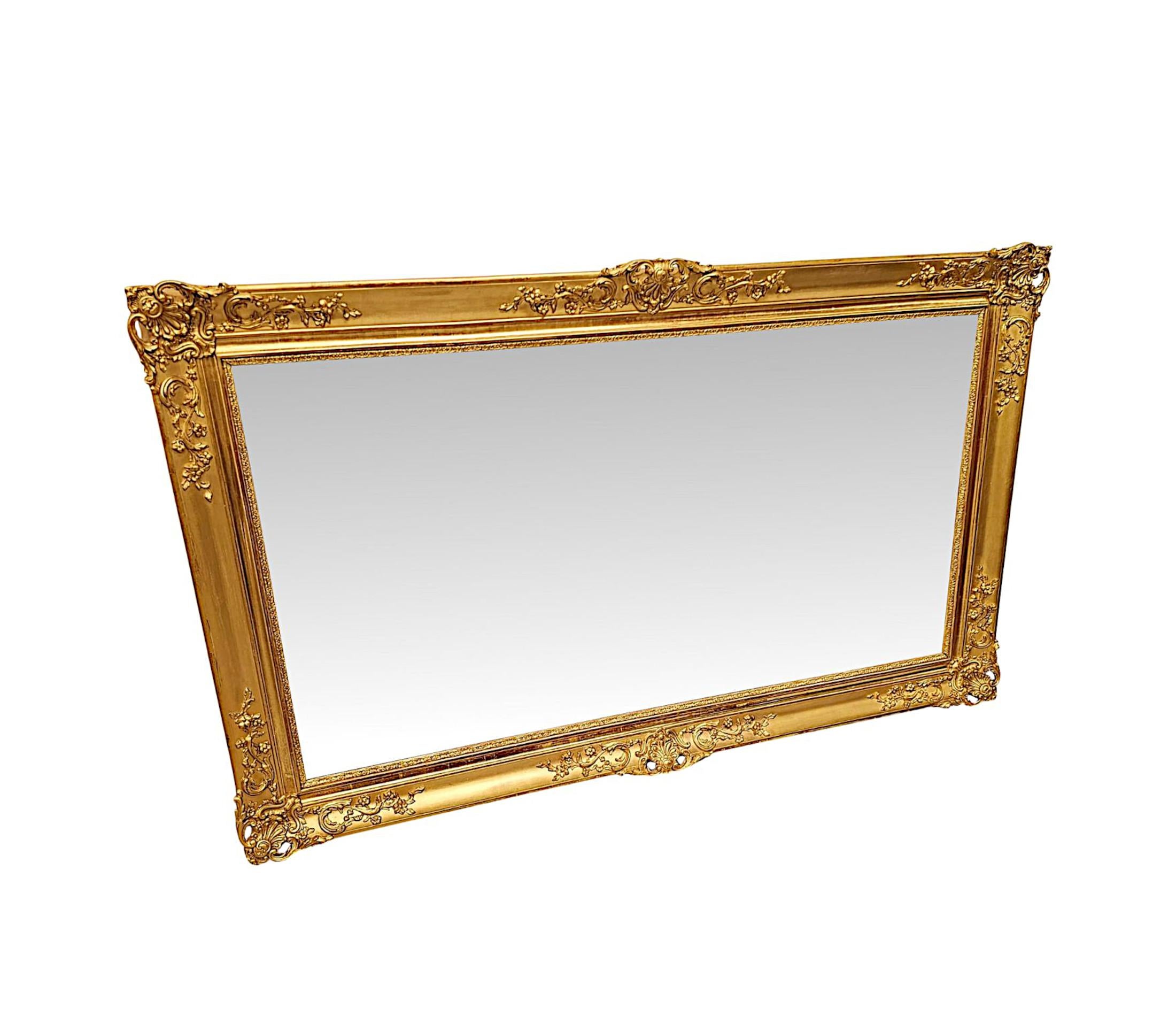 Glass A Very Rare Pair of 19th Century Giltwood Mirrors For Sale