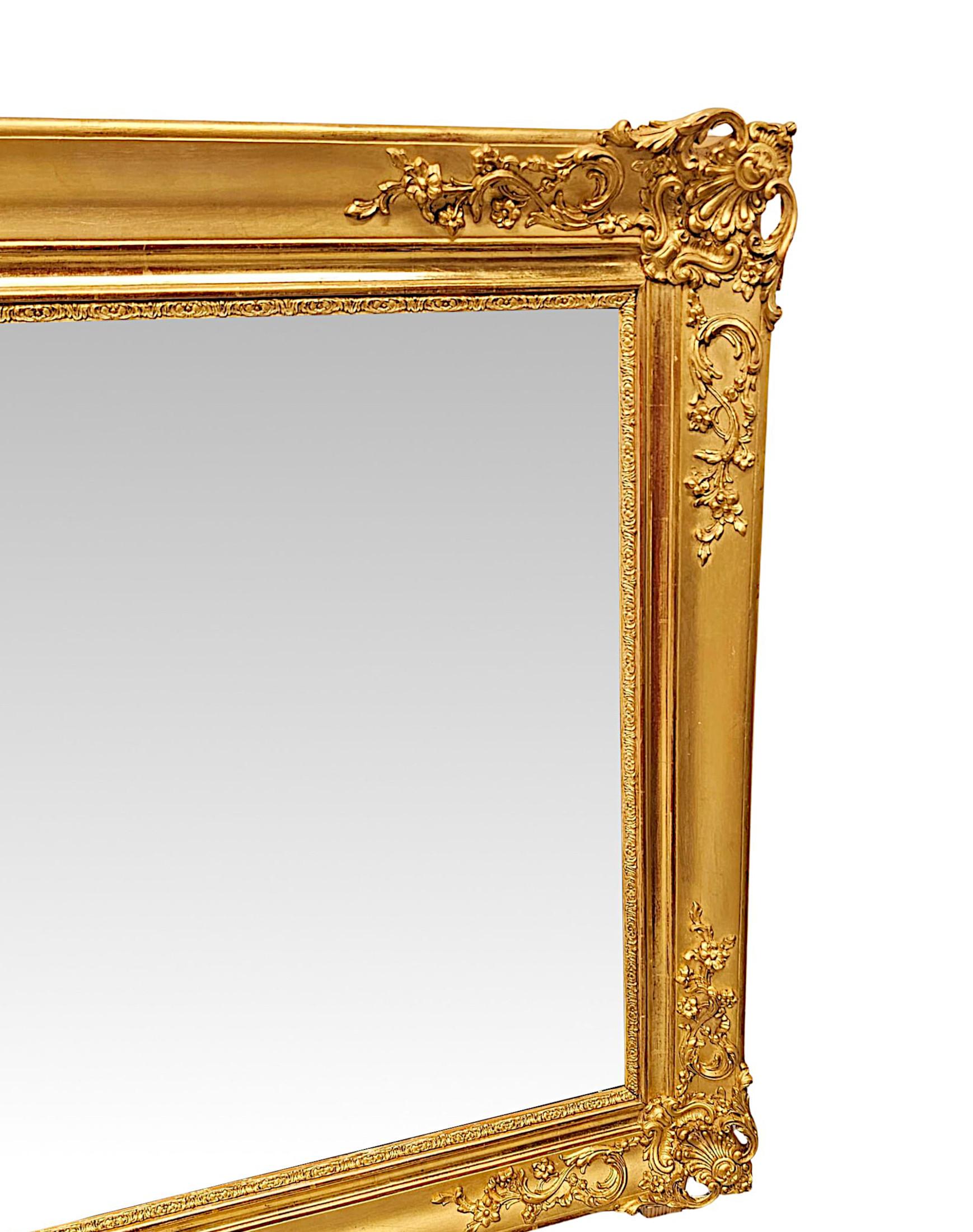 A Very Rare Pair of 19th Century Giltwood Mirrors For Sale 2