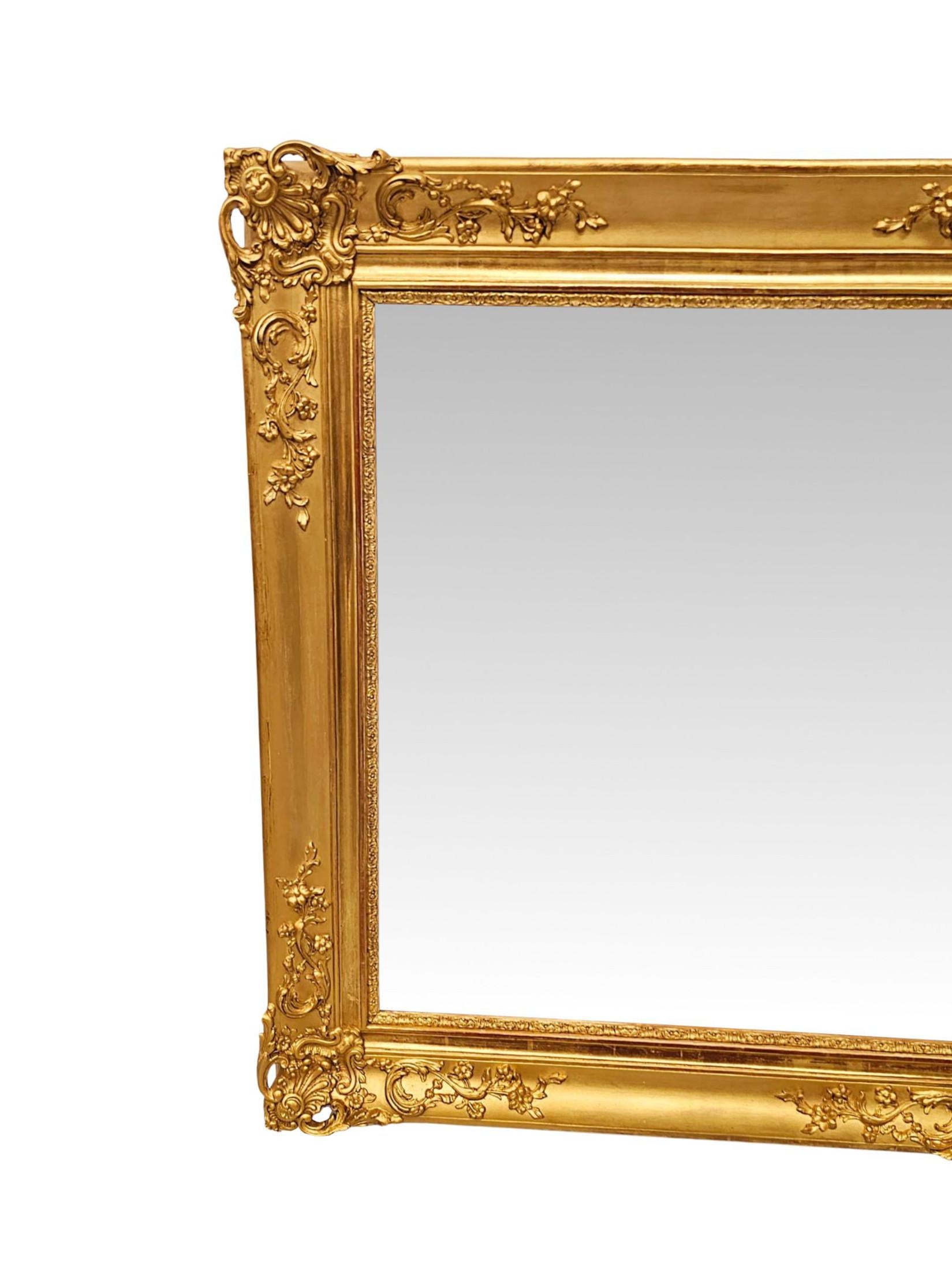A Very Rare Pair of 19th Century Giltwood Mirrors For Sale 3