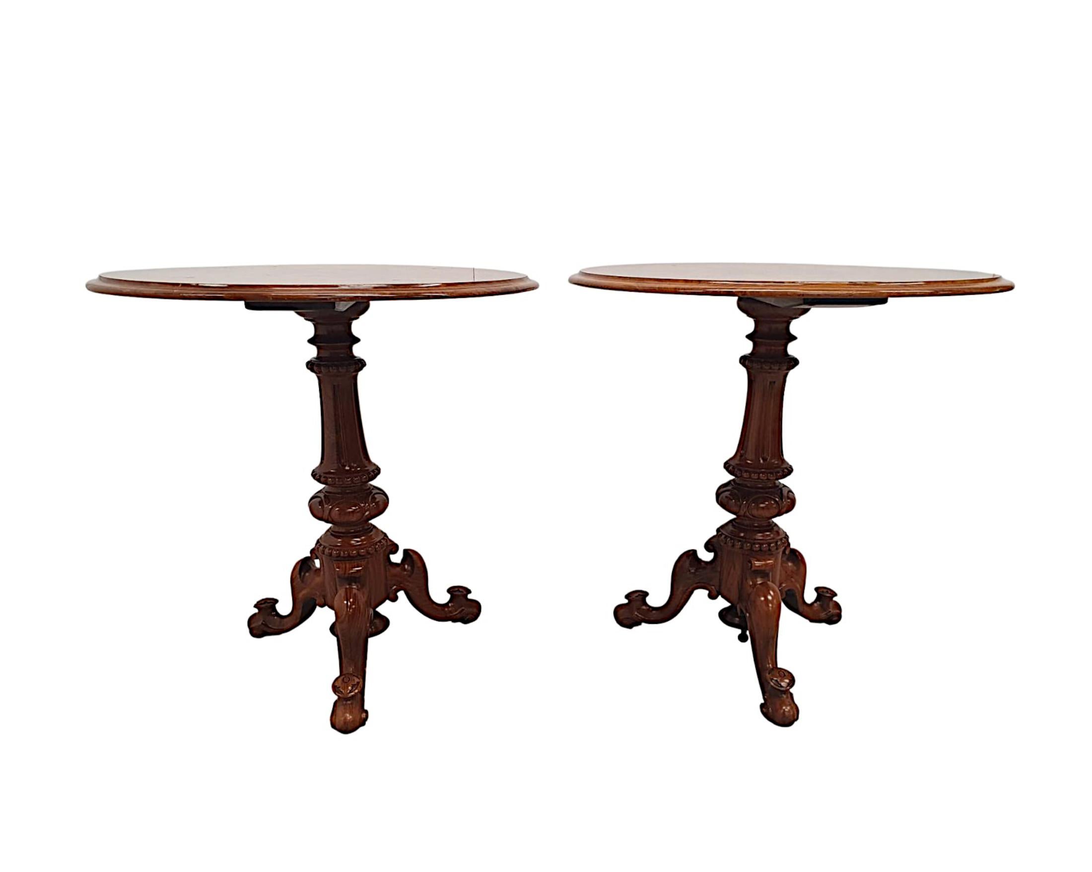 Very Rare Pair of 19th Century Side or Lamp or Occasional Tables After Strahan In Good Condition For Sale In Dublin, IE