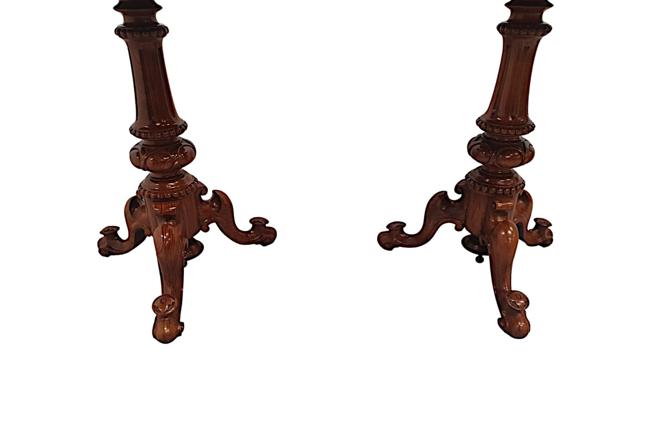 Very Rare Pair of 19th Century Side or Lamp or Occasional Tables After Strahan For Sale 3