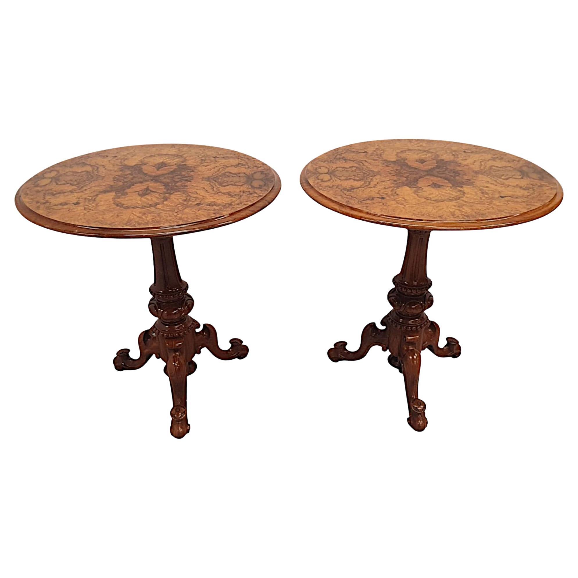 Very Rare Pair of 19th Century Side or Lamp or Occasional Tables After Strahan For Sale