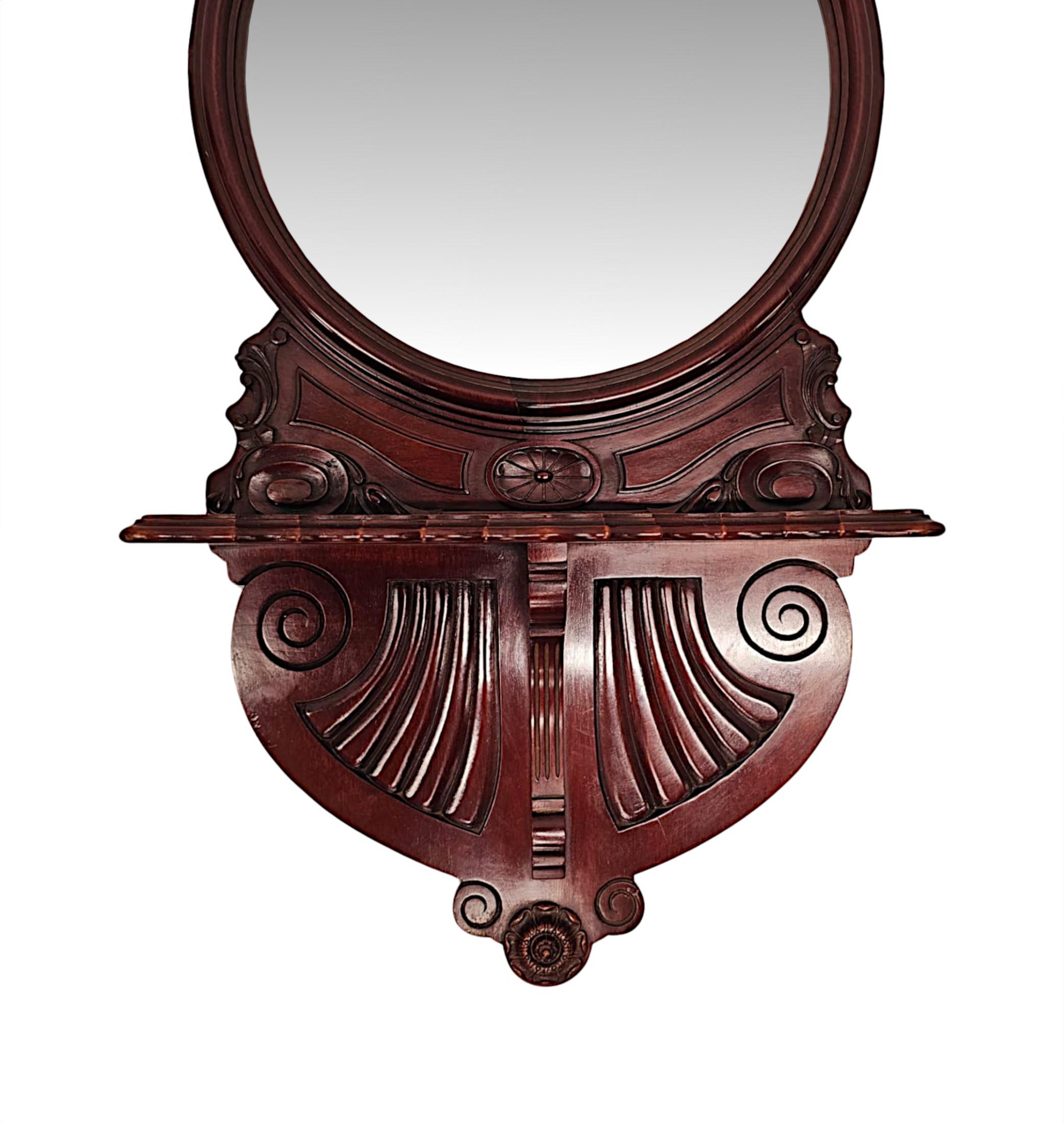 Très rare paire de miroirs en acajou du 20e siècle Bon état - En vente à Dublin, IE
