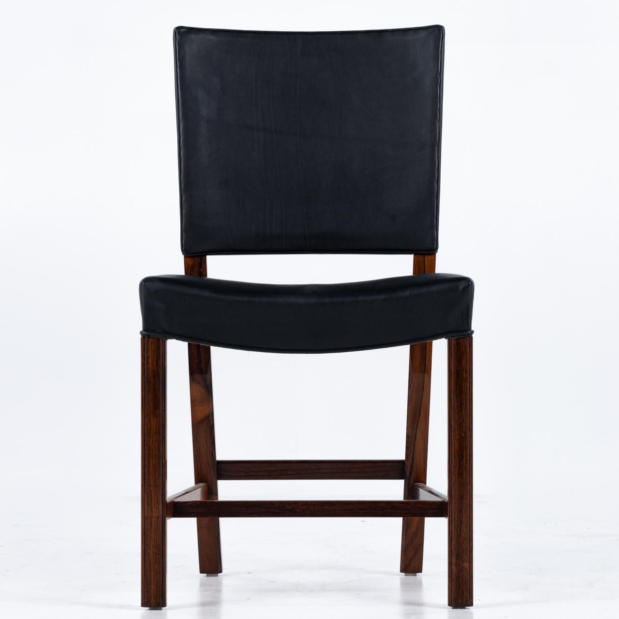 A very rare set of Rio rosewood Barcelona chairs by Kaare Klint For Sale 3