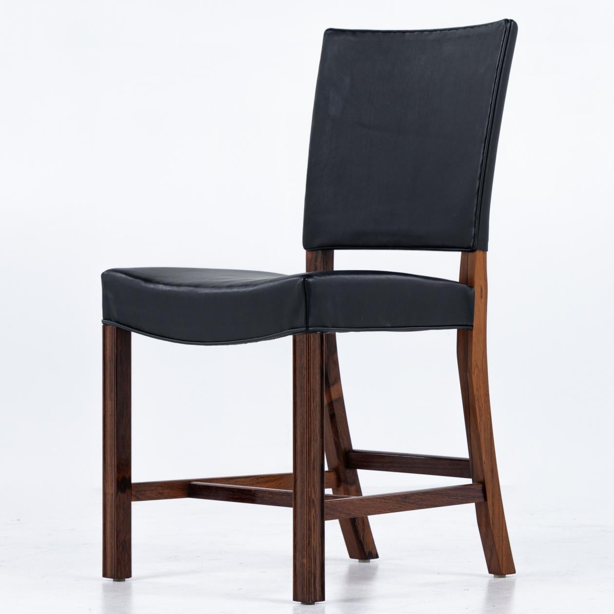 A very rare set of Rio rosewood Barcelona chairs by Kaare Klint In Good Condition For Sale In Copenhagen, DK