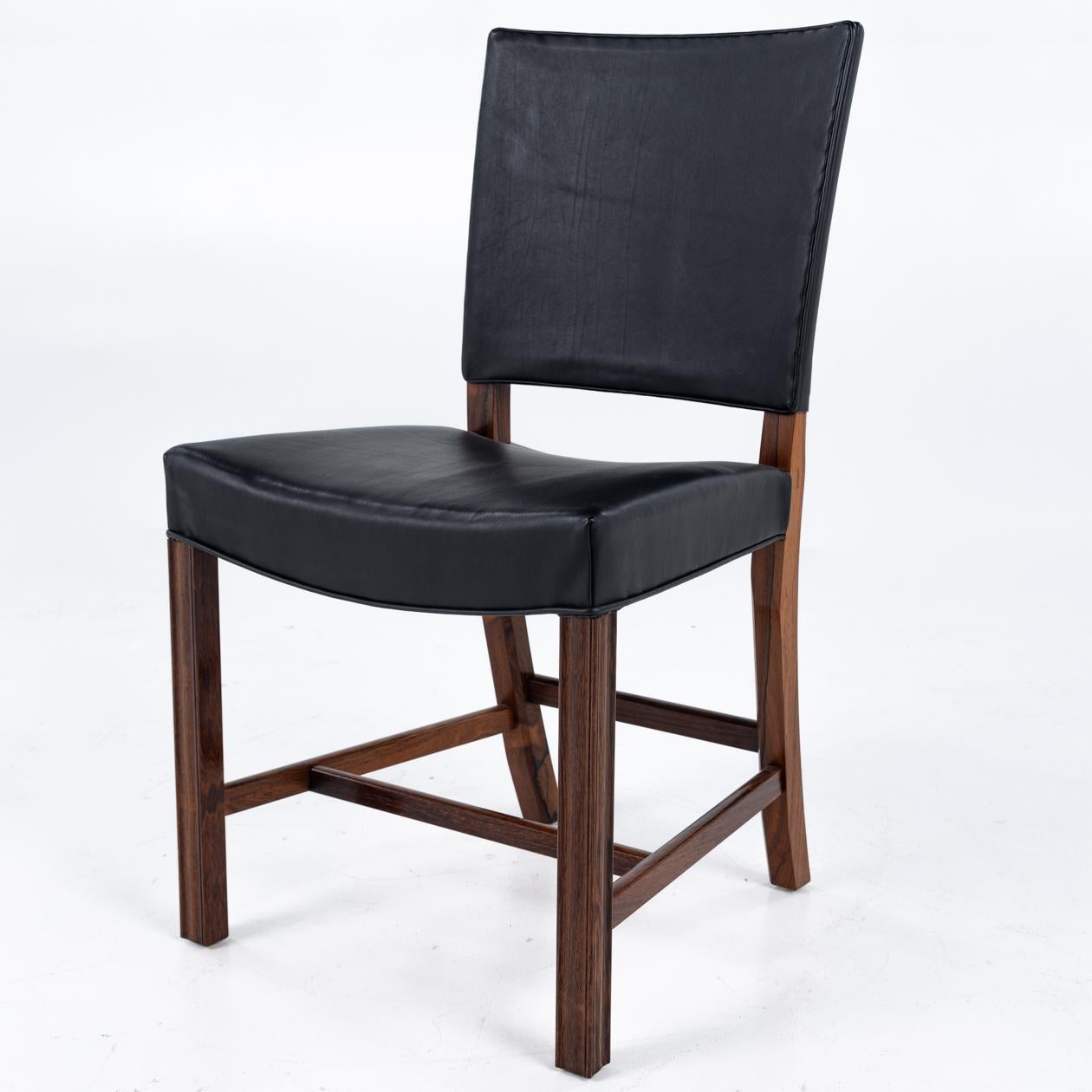 A very rare set of Rio rosewood Barcelona chairs by Kaare Klint For Sale 1