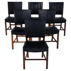 Retro A very rare set of Rio rosewood Barcelona chairs by Kaare Klint