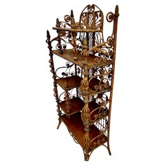 A Very Rare Wicker Etagere / Display Cabinet, Wakefield Rattan Co., C. 1890