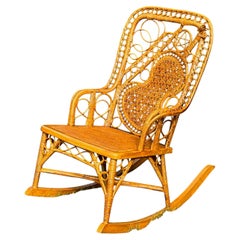 A Very Rare Wicker Rocker, Musical Motif, Wakefield Rattan, C.1890s