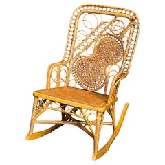 A Very Rare Wicker Rocker, Musical Motif, Wakefield Rattan, C.1890s